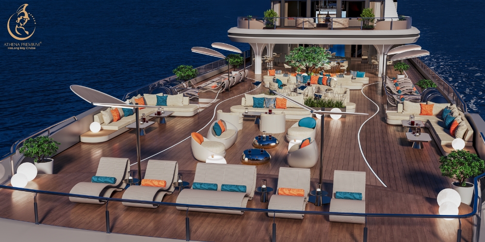 A flexible open air venue supporting premium events within a luxury cruise environment